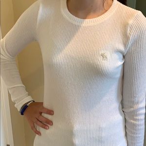 A&F white long sleeve.